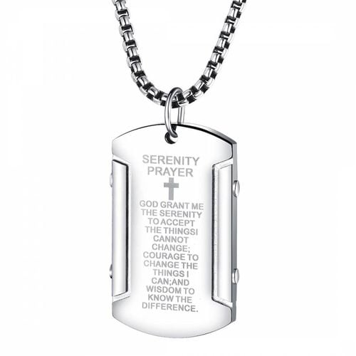 Silver Plated Prayer Necklace - Stephen Oliver - Modalova