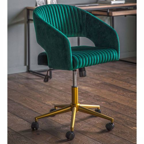 Murray Swivel Chair Green Velvet - Gallery Living - Modalova