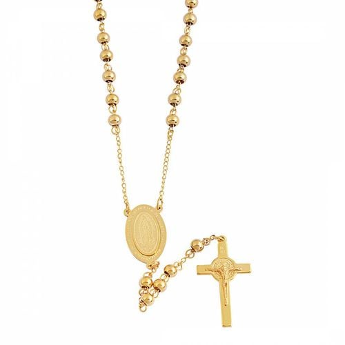 K Gold Plated Rosary Necklace - Chloe Collection by Liv Oliver - Modalova
