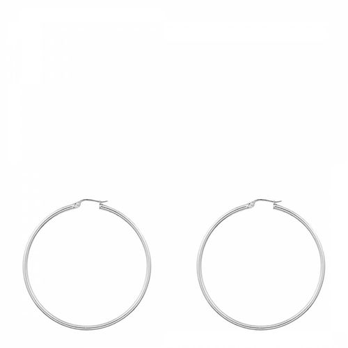Silver Plated Large Hoop Earrings - Chloe Collection by Liv Oliver - Modalova