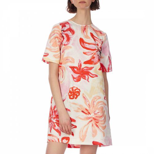 Pink Floral Print Cotton/Silk Dress - Marni - Modalova