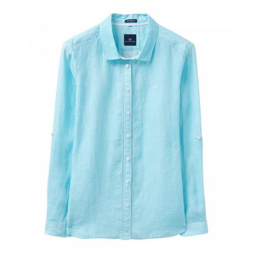 Blue Linen Stripe Shirt - Crew Clothing - Modalova
