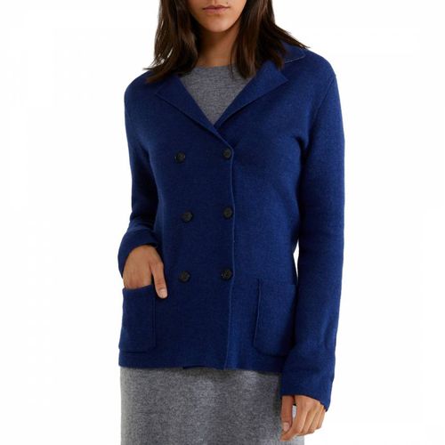 Blue Wool/Cashmere Blend Jacket - United Colors of Benetton - Modalova