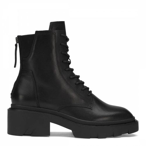 Black Leather Moody Lace Up Boots - ASH - Modalova