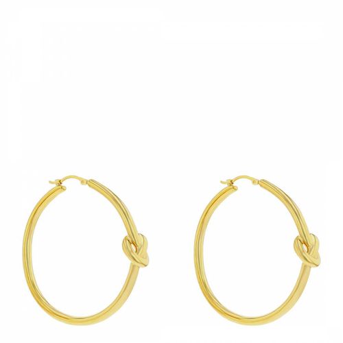 K Plated Knotted Hoop Earrings - Chloe Collection by Liv Oliver - Modalova