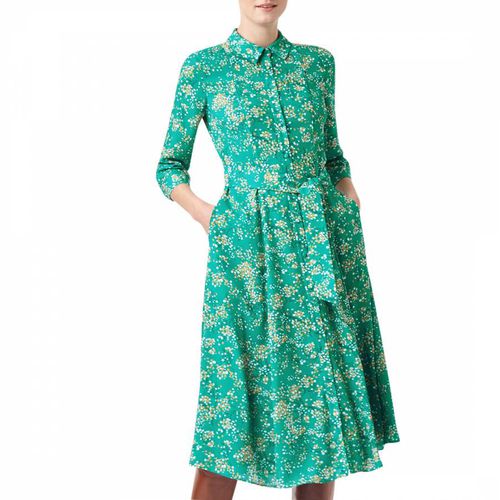 Green Lillian Floral Midi Dress - Hobbs London - Modalova
