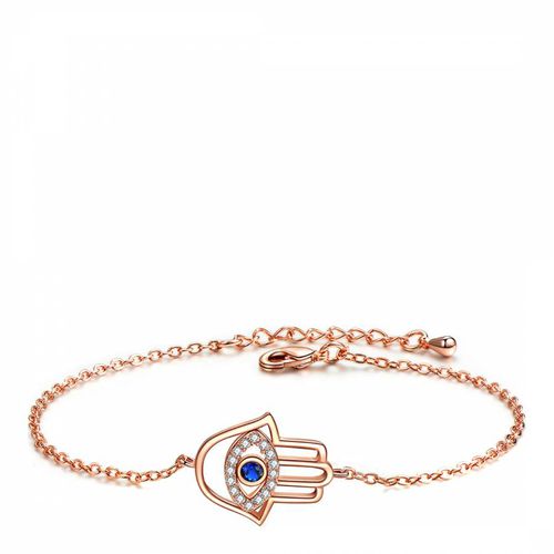 Rose Plated Eye Bracelet with Swarovski Crystals - Ma Petite Amie - Modalova