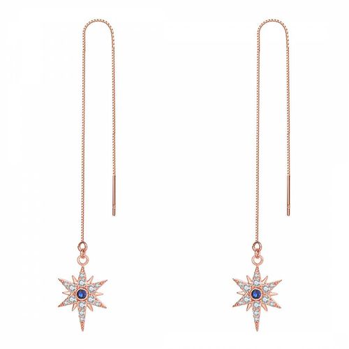 Rose Plated Star Earrings with Swarovski Crystals - Ma Petite Amie - Modalova