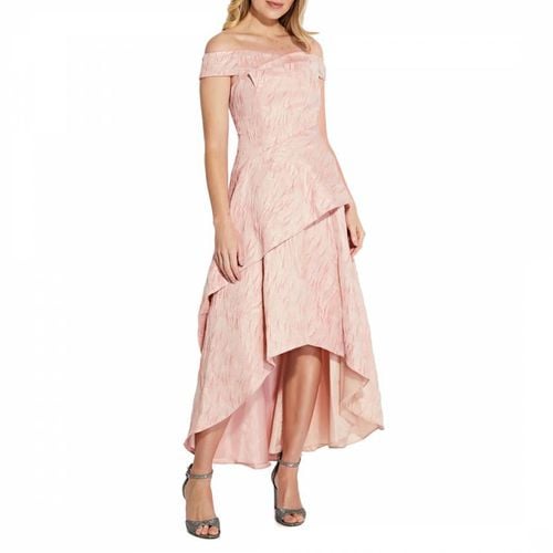Pale Pink Jacquard Draped Dress - Adrianna Papell - Modalova