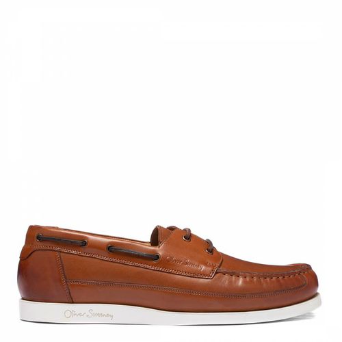 Tan Orkney Leather Boat Shoe - Oliver Sweeney - Modalova