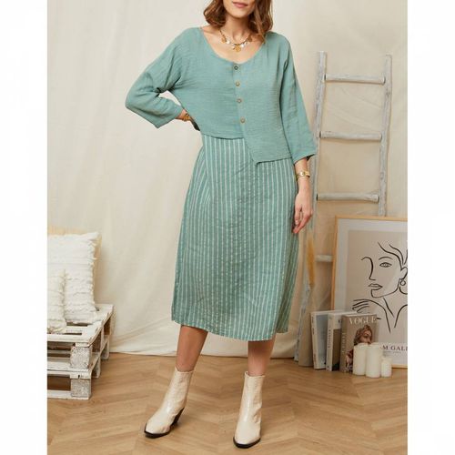 Asymmetric Detailed Linen Dress - Rodier - Modalova