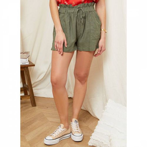 Khaki Tie Waist Linen Short - Rodier - Modalova