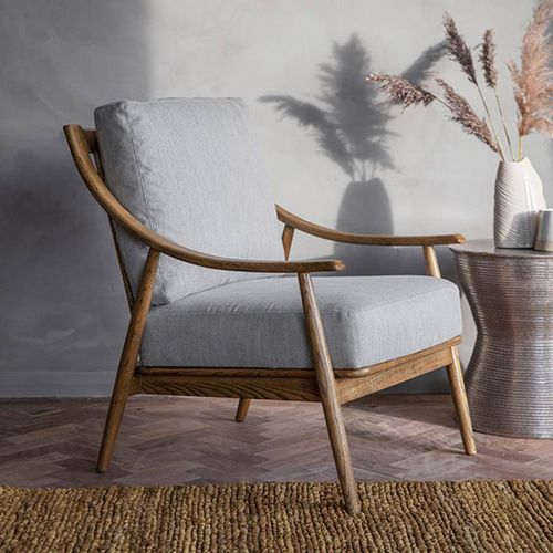 Austell Natural Linen Armchair - Gallery Living - Modalova