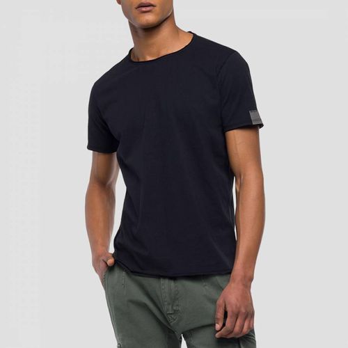 Black Raw Cut Cotton T-Shirt - Replay - Modalova