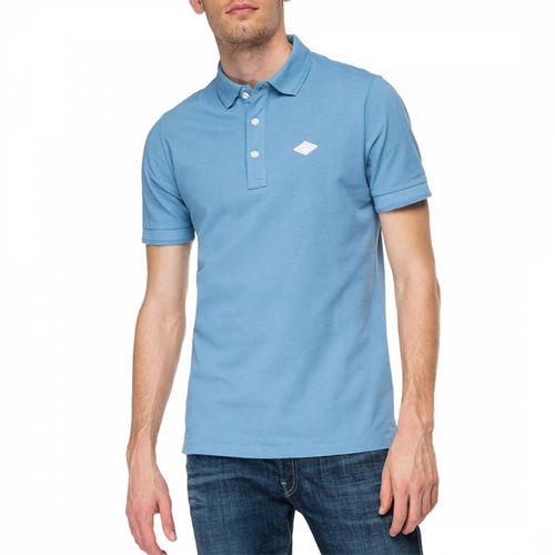 Blue Cotton Pique Polo Shirt - Replay - Modalova