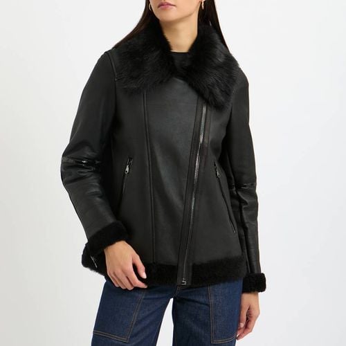 Black Shearling Aviator Jacket - Max and Zac London - Modalova