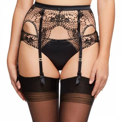 Black Julies Roses Suspender - Dita Von Teese - Modalova