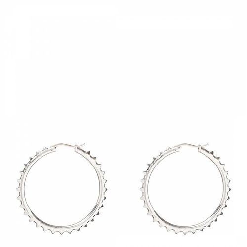 Silver Hoop Earrings - Celine - Modalova
