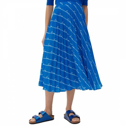 Royal Blue Pleated Skirt - Chinti and Parker - Modalova