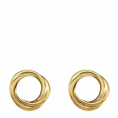 K Gold Plated Knot Earrings - Chloe Collection by Liv Oliver - Modalova