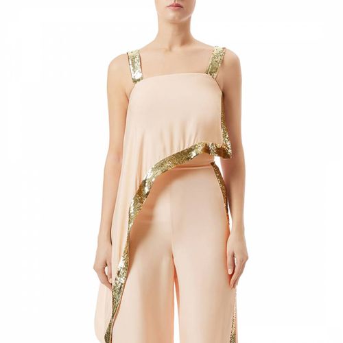 Pale Pink Sycamore Silk Blend Draped Top - Temperley London - Modalova