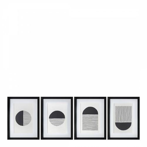 Set of 4 Etched Formation 40x30cm Framed Art - Gallery Living - Modalova