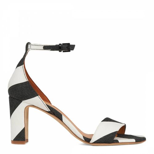 Monochrome Stripe Nissi Block Heel Sandals - L K Bennett - Modalova