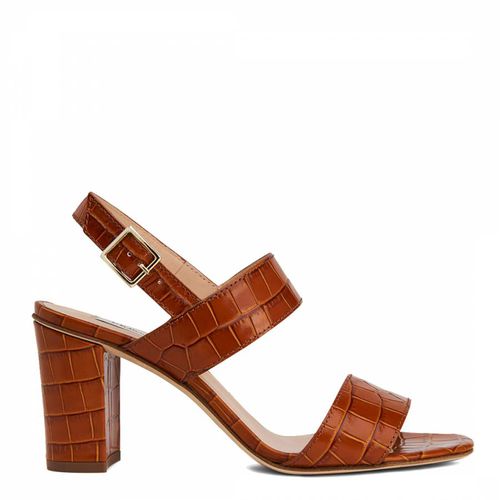 Tan Croc-Effect Leather Rhiannon Sandals - L K Bennett - Modalova