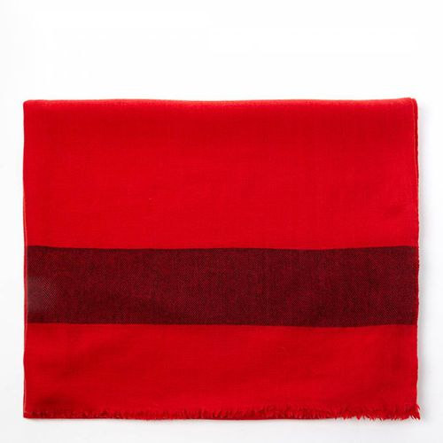 Red Multi Stripe Cashmere Shawl - Amanda Wakeley - Modalova