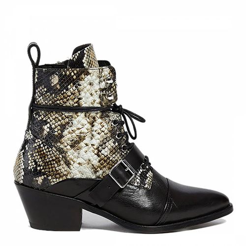 Snake Print Leather Katy Ankle Boots - AllSaints - Modalova