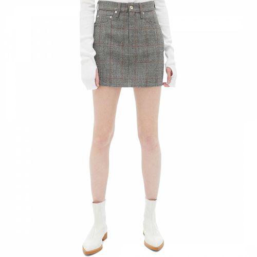 Charcoal Hi Mini Wool Skirt - HELMUT LANG - Modalova