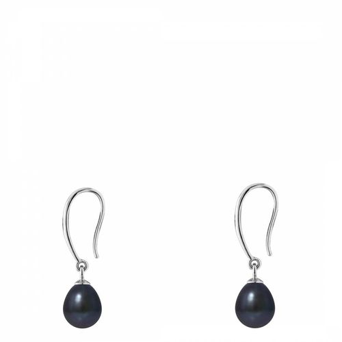 Black Pearl Silver Hanging Earrings - Mitzuko - Modalova