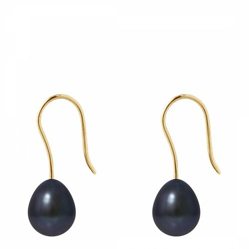 Black Pearl Gold Hanging Earrings - Mitzuko - Modalova