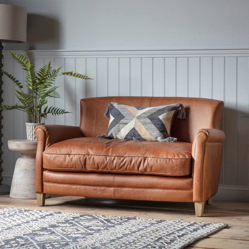 Parrow Leather Sofa Vintage Brown - Gallery Living - Modalova
