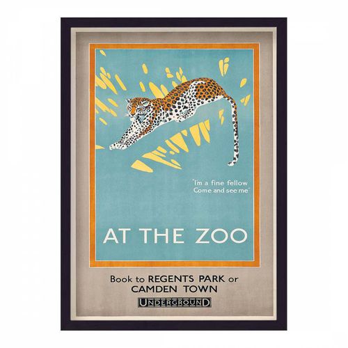London Underground At The Zoo Regents Park 44x33cm Framed Print - Vintage Travel Posters - Modalova