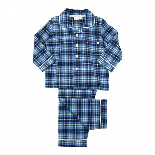 Boy's Check Traditional Pyjamas - Mini Vanilla - Modalova