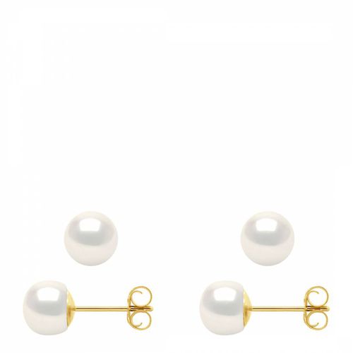 Gold Freshwater Pearl Stud Earrings - Atelier Pearls - Modalova