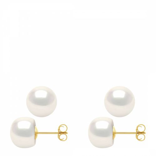 Gold Freshwater Pearl Stud Earrings - Atelier Pearls - Modalova