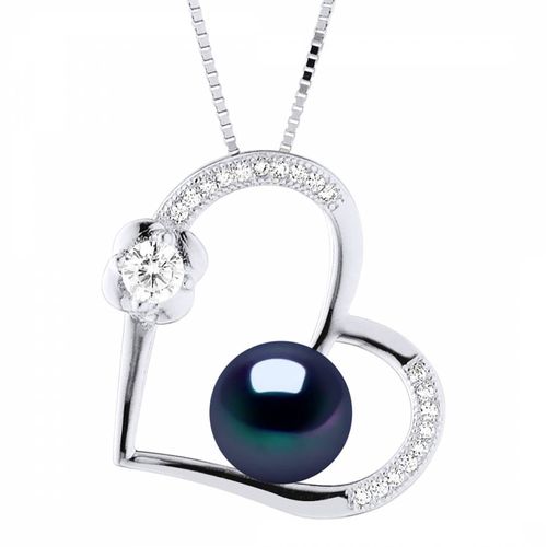 Black Pearl Heart Pendant Necklace - Atelier Pearls - Modalova