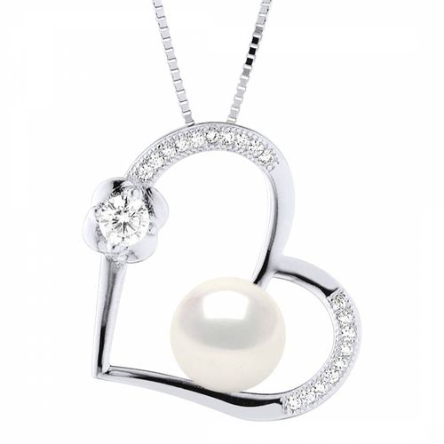 White Pearl Heart Pendant Necklace - Atelier Pearls - Modalova