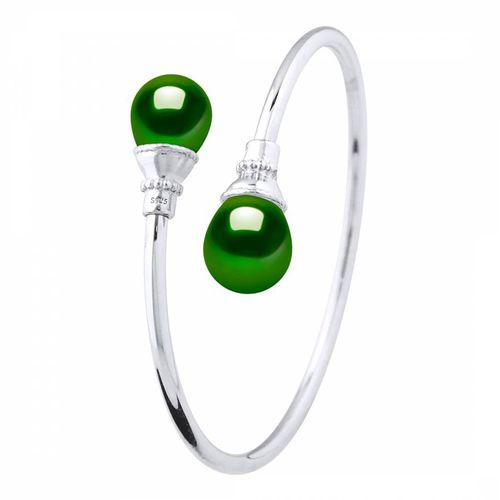 Malachite Freshwater Pearl Bangle Bracelet 10-11 mm - Atelier Pearls - Modalova