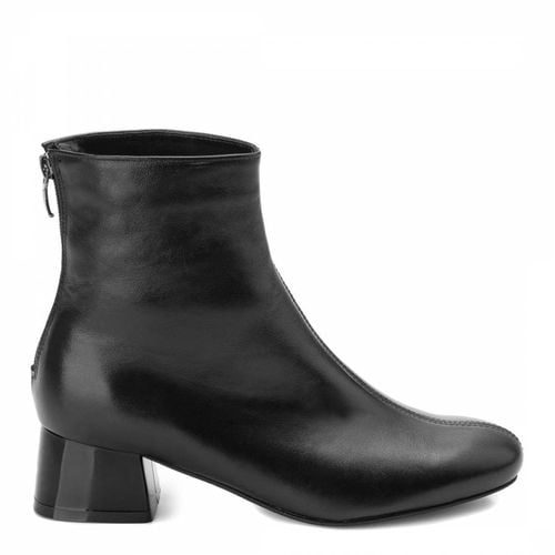 Black Back Zip Block Heel Boots - Belwest - Modalova