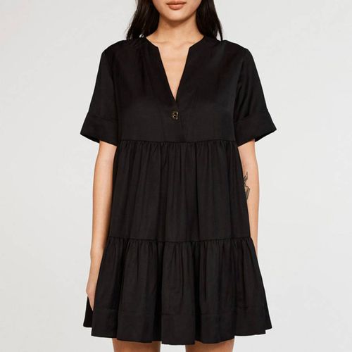 Black Rigole Mini Linen Blend Dress - Claudie Pierlot - Modalova