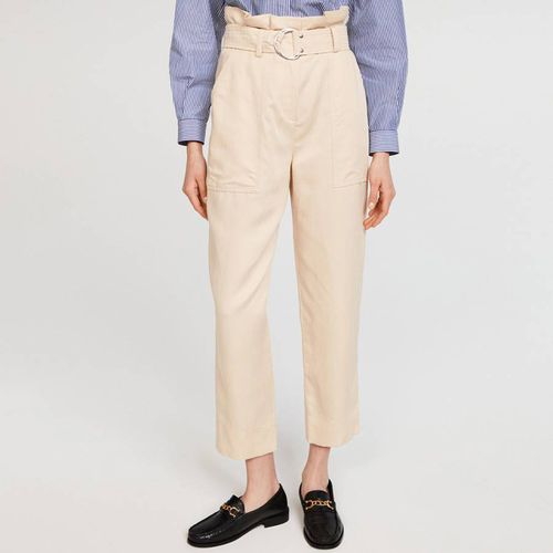 Cream Linen Pepita Trousers - Claudie Pierlot - Modalova