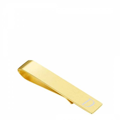 K Gold Initial D Tie Clip - Stephen Oliver - Modalova