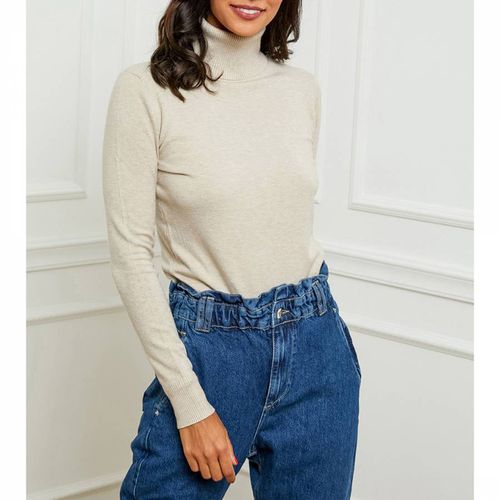 Roll Neck Cashmere Blend Jumper - SOFT CASHMERE - Modalova