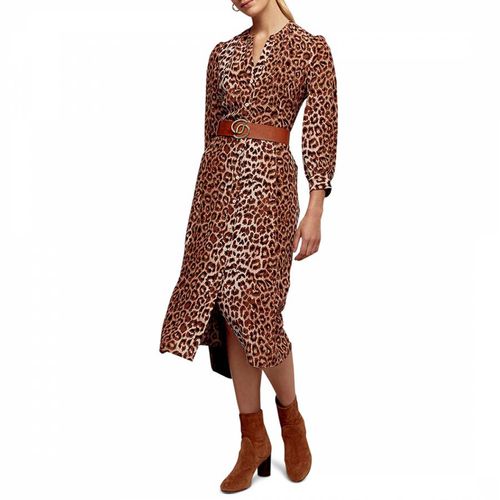 Leopard Print Silk Midi Dress - Gerard Darel - Modalova