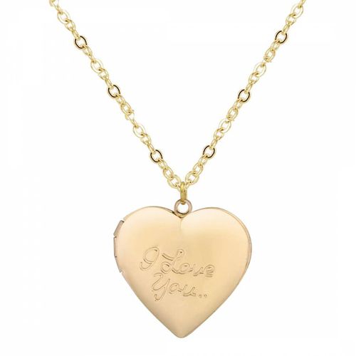 K Heart Locket "Love You" Necklace - Chloe Collection by Liv Oliver - Modalova