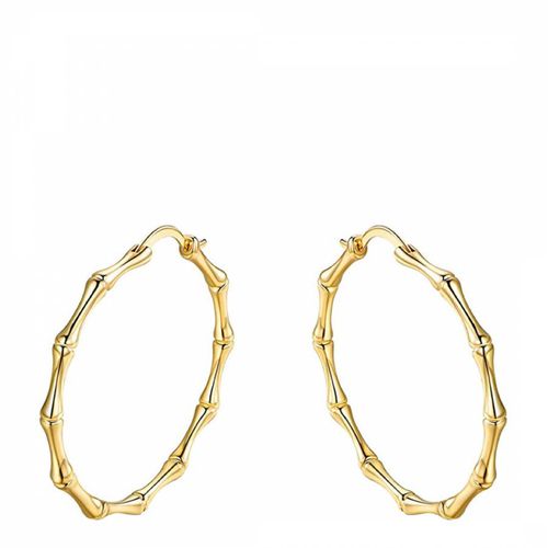 K Gold Bamboo Hoop Earrings - Chloe Collection by Liv Oliver - Modalova