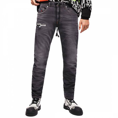 Grey Tr Distressed Stretch Skinny Jeans - Diesel - Modalova